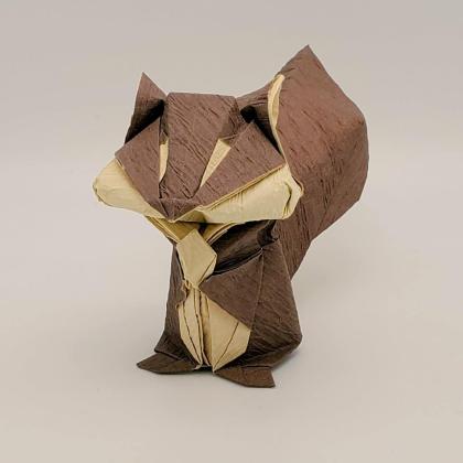 Squirrel preparing for winter