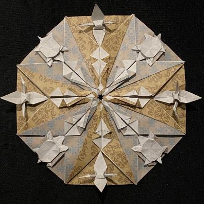 Tsurukame modular mandala "Long life and friendship"